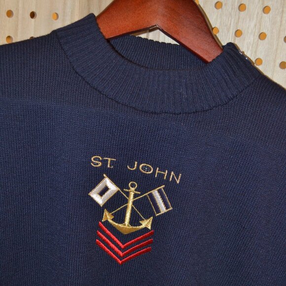 St. John Navy Sweater for Men - Picture 2 of 8